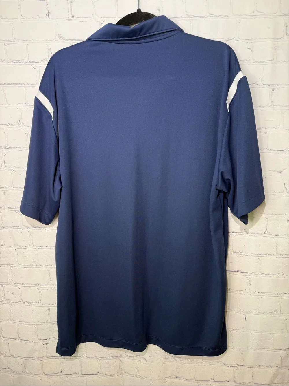 Nike DRI-FIT golf polo size large in navy blue